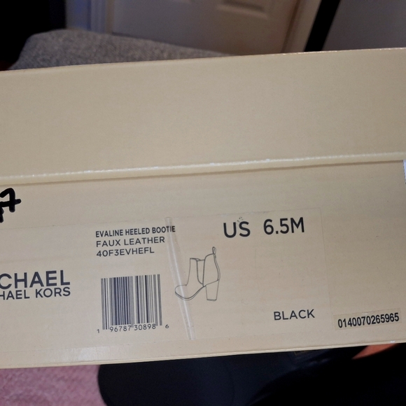 Michael Kors Black Faux Leather Booties - Picture 1 of 4